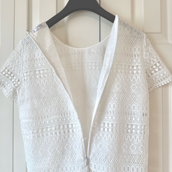 MANGO Elegant White Lace Dress - Picture 12 of 15